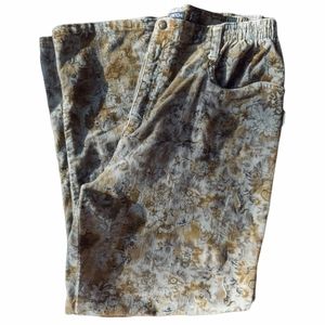 Vintage Blassport Floral Corduroy Stretch Pants
